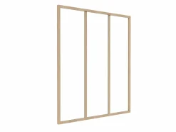 Vente-unique Cristalera tipo taller de aluminio termolacado - 90x130 cm - Natural claro - BAYVIEW Color natural claro Clearance