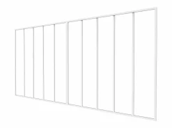 Vente-unique Cristalera tipo taller de aluminio termolacado - 240x130 cm - - BAYVIEW Blanco Sale