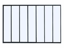 Vente-unique Cristalera Interior|Cristalera tipo taller de aluminio termolacado - 210x105 cm - - BAYVIEW