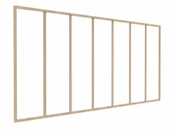 Vente-unique Cristalera Interior|Cristalera tipo taller termolacado - 210x105 cm - Natural claro - BAYVIEW