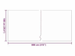 Césped artificial 8 x 1 m Polipropileno Negro Discount