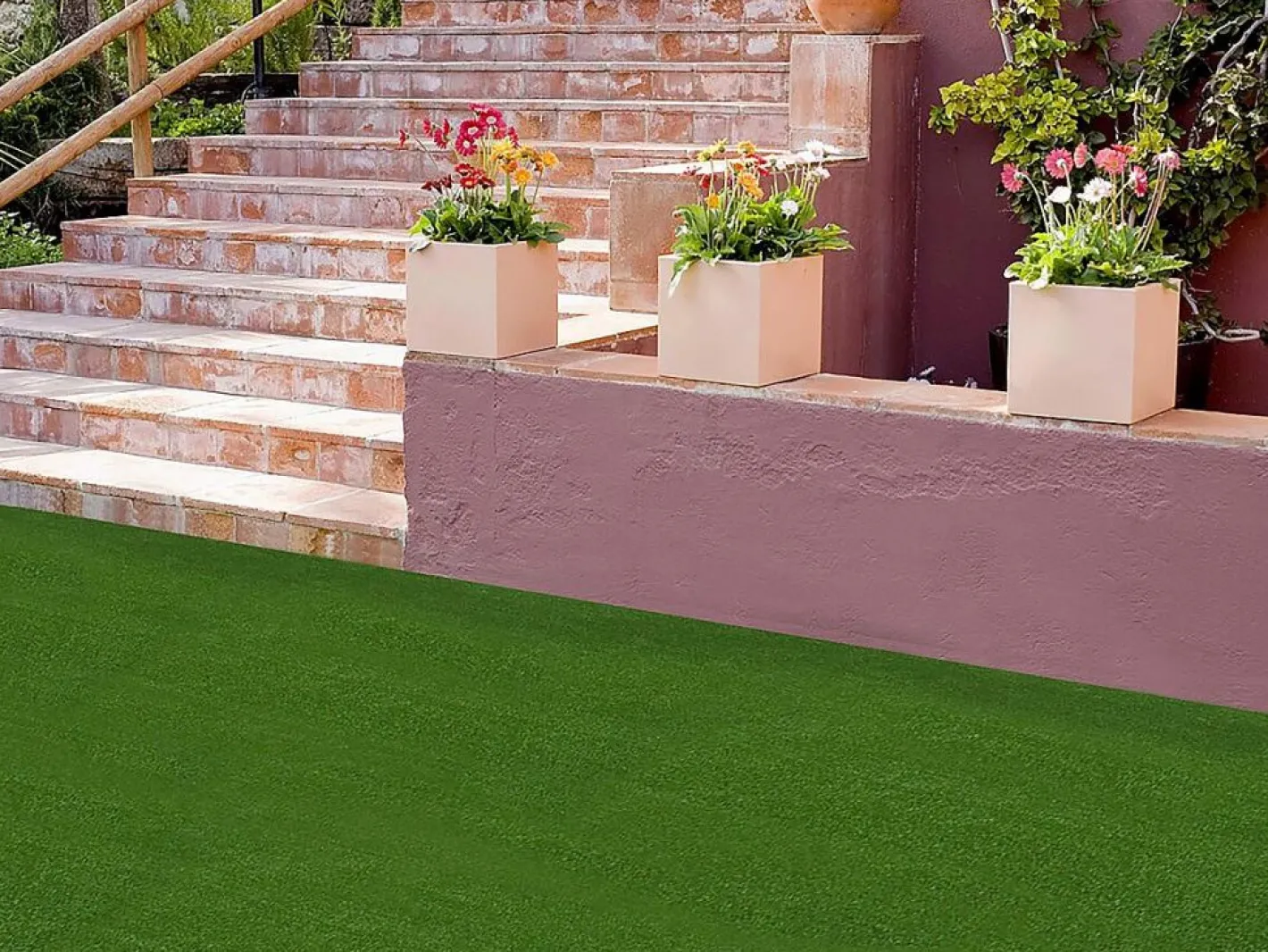 Habitat et jardin Césped Artificial|Césped sintético - " Lubeck 7 " - 1 x 5 m - 7 mm -