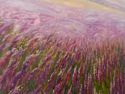 MCW Cuadro al óleo campo de flores pintado a mano Multicolor