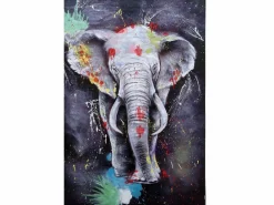 Cuadro al óleo Elefante -H25 pintado a mano, 150x100cm^MCW Hot
