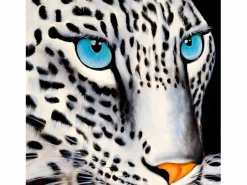 MCW Cuadro|Cuadro al óleo Leopardo blanco pintado a mano