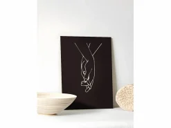 DECOWOOD Cuadro|Cuadro de madera Black Hands