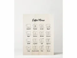 DECOWOOD Cuadro de madera Coffee Menu Multicolor Online
