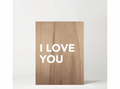 DECOWOOD Cuadro de madera I love you Multicolor Outlet