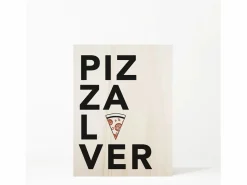 DECOWOOD Cuadro de madera Pizza Lover Multicolor Best