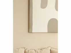 DECOWOOD Cuadro decorativo sobre lienzo de algodón con marco de madera marrón claro pintado artesanalmente con pintura al oleo de 80x100cm - KIKA - Multicolor Discount