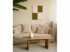 Cuadro decorativo sobre lienzo de algodón con marco de madera blanco pintado artesanalmente con pintura al oleo de 100x150cm - PRISMA -^DECOWOOD Discount