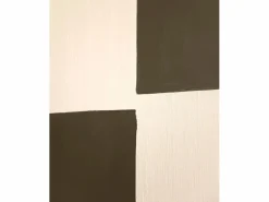 DECOWOOD Cuadro|Cuadro decorativo sobre lienzo de algodón con marco de madera negro pintado artesanalmente con pintura al oleo de 60x80cm - PRISMA -