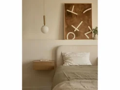 DECOWOOD Cuadro|Cuadro decorativo sobre lienzo de algodón con marco de madera marrón oscuro pintado artesanalmente con pintura al oleo de 60x80cm - SILVANA -