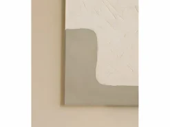 DECOWOOD Cuadro decorativo sobre lienzo de algodón con marco de madera negro pintado artesanalmente con pintura al oleo de 60x80cm - VARO - Multicolor Discount