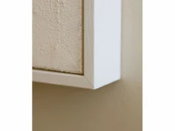 DECOWOOD Cuadro decorativo sobre lienzo de algodón con marco de madera negro pintado artesanalmente con pintura al oleo de 60x80cm - VARO - Multicolor Discount