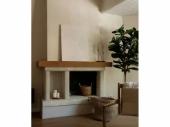 DECOWOOD Cuadro decorativo sobre lienzo de algodón con marco de madera negro pintado artesanalmente con pintura al oleo de 100x150cm - LEO - Beige Outlet