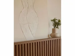 Cuadro decorativo sobre lienzo de algodón con marco de madera marrón claro pintado artesanalmente con pintura al oleo de 80x100cm - LEO -^DECOWOOD Discount