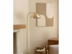 DECOWOOD Cuadro decorativo sobre lienzo de lino con marco de madera blanco pintado artesanalmente con pintura al oleo de 60x80cm - NIKI - Multicolor Best