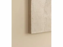 DECOWOOD Cuadro decorativo sobre lienzo de lino con marco de madera blanco pintado artesanalmente con pintura al oleo de 60x80cm - NIKI - Multicolor Best