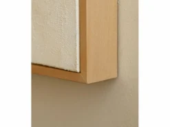 DECOWOOD Cuadro decorativo sobre lienzo de lino con marco de madera blanco pintado artesanalmente con pintura al oleo de 60x80cm - NIKI - Multicolor Best