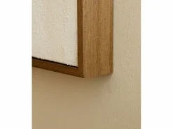 DECOWOOD Cuadro decorativo sobre lienzo de lino con marco de madera blanco pintado artesanalmente con pintura al oleo de 60x80cm - NIKI - Multicolor Best