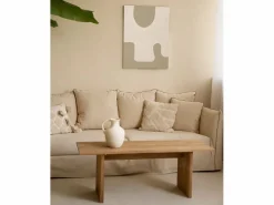 DECOWOOD Cuadro decorativo sobre lienzo de algodón con marco de madera negro pintado artesanalmente con pintura al oleo de 100x150cm - VARO - Multicolor Outlet