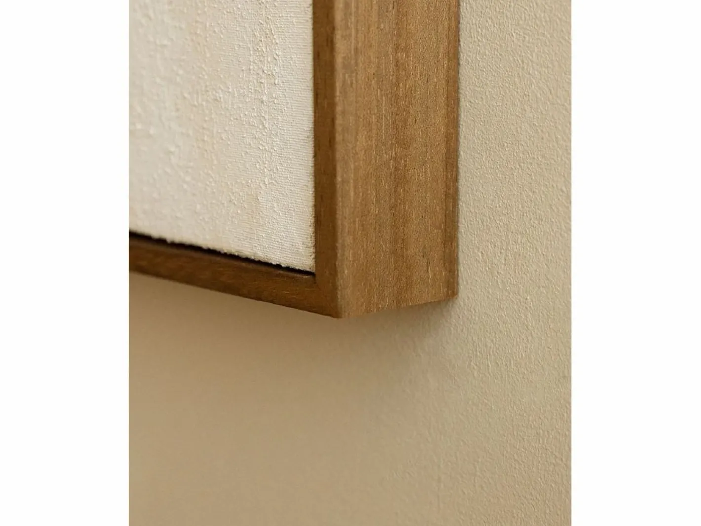 DECOWOOD Cuadro|Cuadro decorativo sobre lienzo de algodón con marco de madera blanco pintado artesanalmente con pintura al oleo de 100x150cm - MISIA -