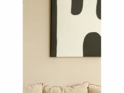 Cuadro decorativo sobre lienzo de algodón con marco de madera marrón oscuro pintado artesanalmente con pintura al oleo de 60x80cm - KIKA -^DECOWOOD New