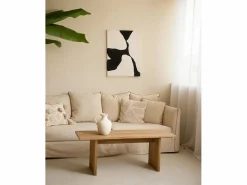 DECOWOOD Cuadro|Cuadro decorativo sobre lienzo de algodón pintado artesanalmente con pintura al oleo sin marco de 100x150cm - MISIA -
