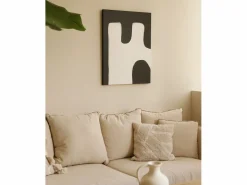 DECOWOOD Cuadro decorativo sobre lienzo de algodón pintado artesanalmente con pintura al oleo sin marco de 60x80cm - KIKA - Multicolor Discount