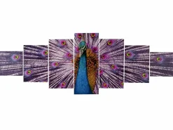 MCW Cuadro H375 Pavo real (7 piezas), Pavo real Multicolor Hot