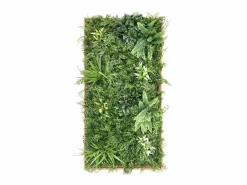 OZAIA Cuadro vegetal sintético H. 106 x L. 55 cm - Marco natural, follaje , TERAKLA Verde Outlet