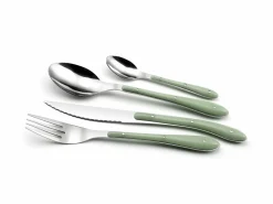 Amefa Cubierto|Cubertería de 24 piezas Bistro 1-2-3 con mangos de agua