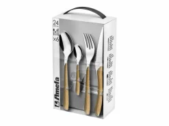 Cubertería de 24 piezas Eclat Nature en madera clara para 6 personas^Amefa Sale