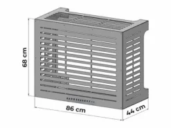 Cubierta de aire acondicionado LINEAR M Aluminio L86 x P44 x H68 cm Blanco New