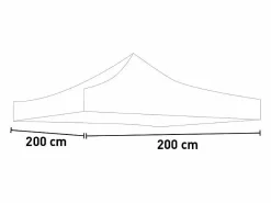 Decor Space Cenador Y Quiosco|Cubierta impermeable blanca de 2 x 2 pulgadas para techo de gazebo plegable (reemplazo 49483)