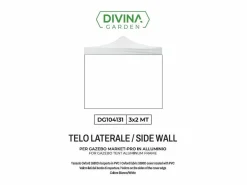 Cubierta lateral impermeable blanca de 3 x 2 m, repuesto para carpa plegable Market-Pro Blanco