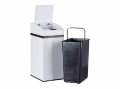 Helloshop26 Cubo de basura automático de cocina con sensor tapa y cubo interior de 7 litros 13_0002322 Blanco Discount