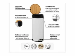 Cubo de basura con capacidad de 30 litros 30 L^Five Discount