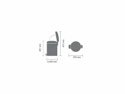 Brabantia Cubo De Basura Para Cocina|Cubo de Basura con Pedal Newicon 5L Mate Anti-Olor Higiénico
