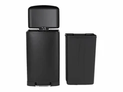 Kitchen Move Cubo de basura de cocina de pedal 40L GREENWICH Negro Best