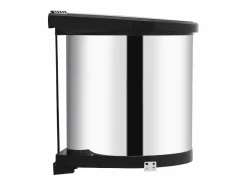 Helloshop26 Cubo de basura de cocina empotrado 12 litros acero inoxidable 02_0006040 Plateado Discount