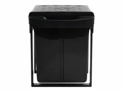 Helloshop26 Cubo de basura de cocina extraíble con mecanismo de cierre suave 48 litros 02_0006061 Negro Online