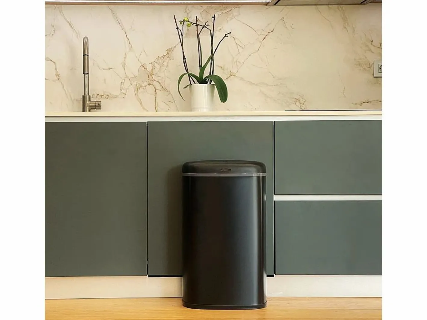 Kitchen Move Cubo de basura de cocina automático 58L LOGAN Negro Online