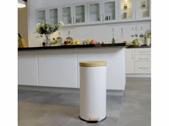 Kitchen Move Cubo de basura de cocina de pedal 30L FOREST Blanco Discount