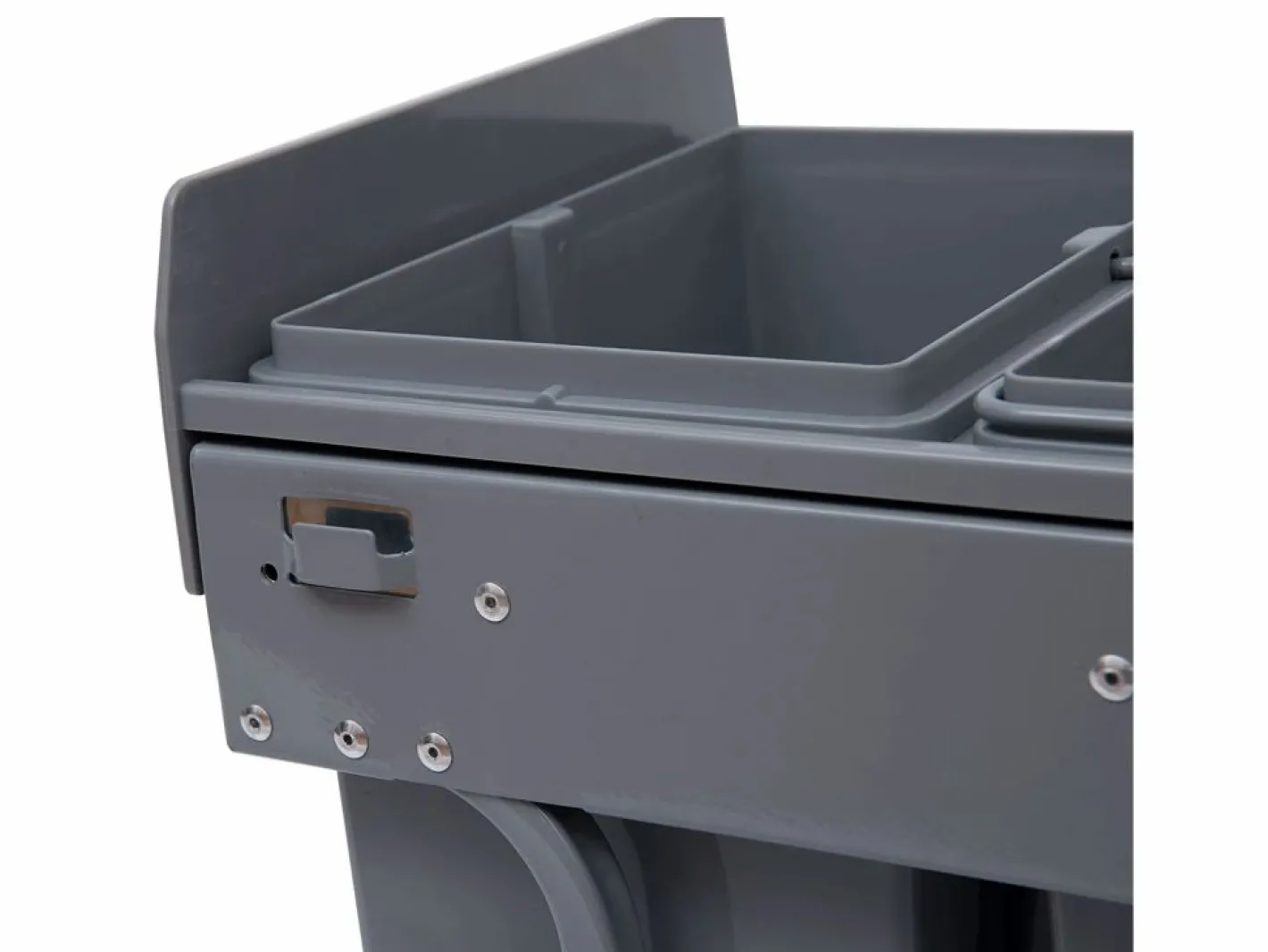 Cubo De Basura Para Cocina|Cubo de basura empotrable de 40L, sistema de clasificación con 3 compartimentos extraíbles, plástico, (48x34,2x41,8 cm)