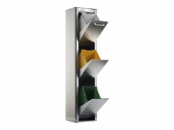 Cubo de basura para la cocina - Cubo de reciclaje - 3 compartimentos de 20L - acero Inoxidable - CUBEK^Don Hierro Clearance