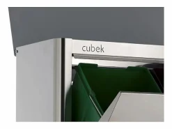 Cubo de basura para la cocina - Cubo de reciclaje - 4 compartimentos de 20L - acero Inoxidable - CUBEK^Don Hierro Clearance
