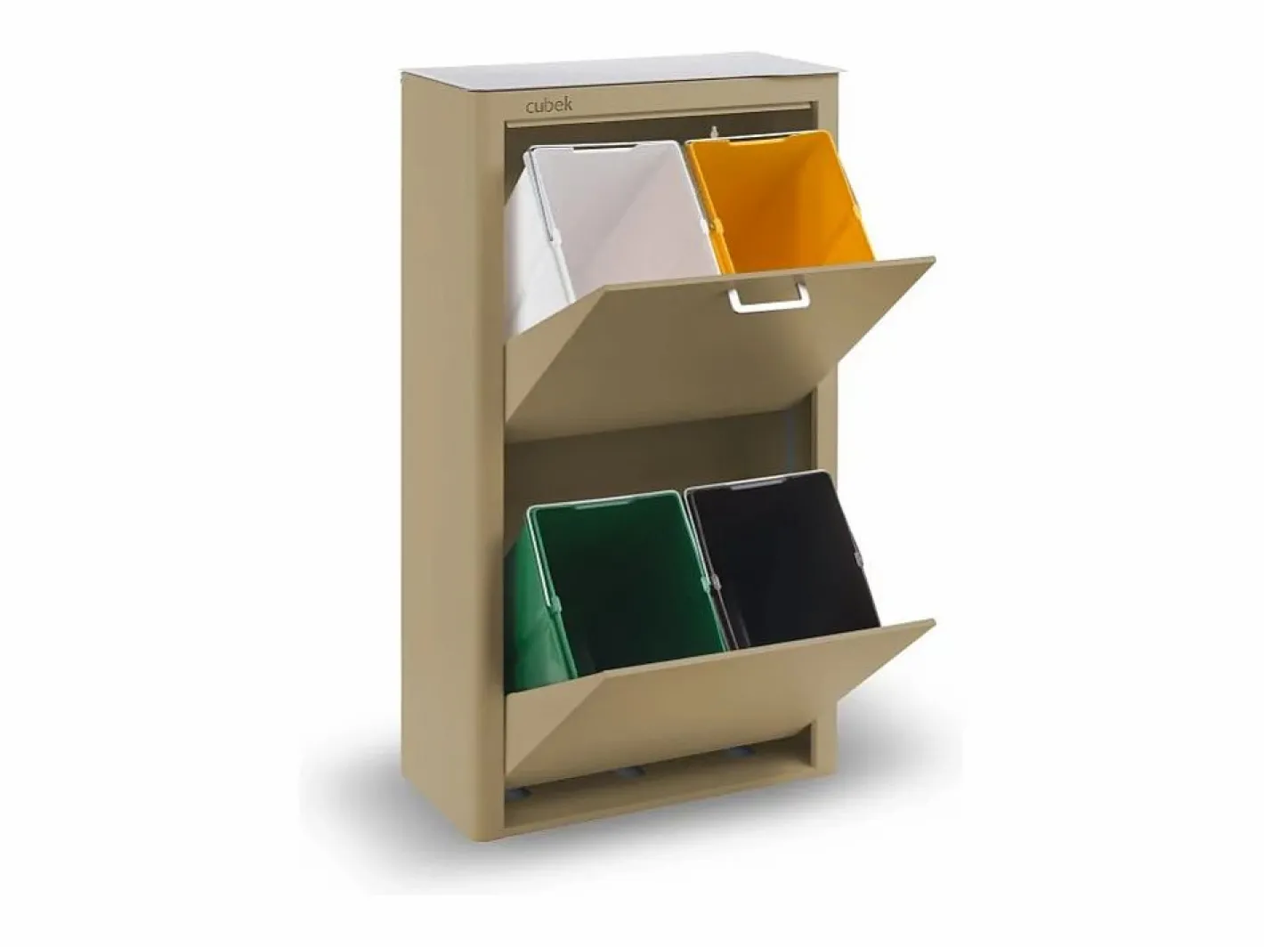 Cubo de basura para la cocina - Cubo de reciclaje - 4 compartimentos de 20L - CUBEK^Don Hierro Online