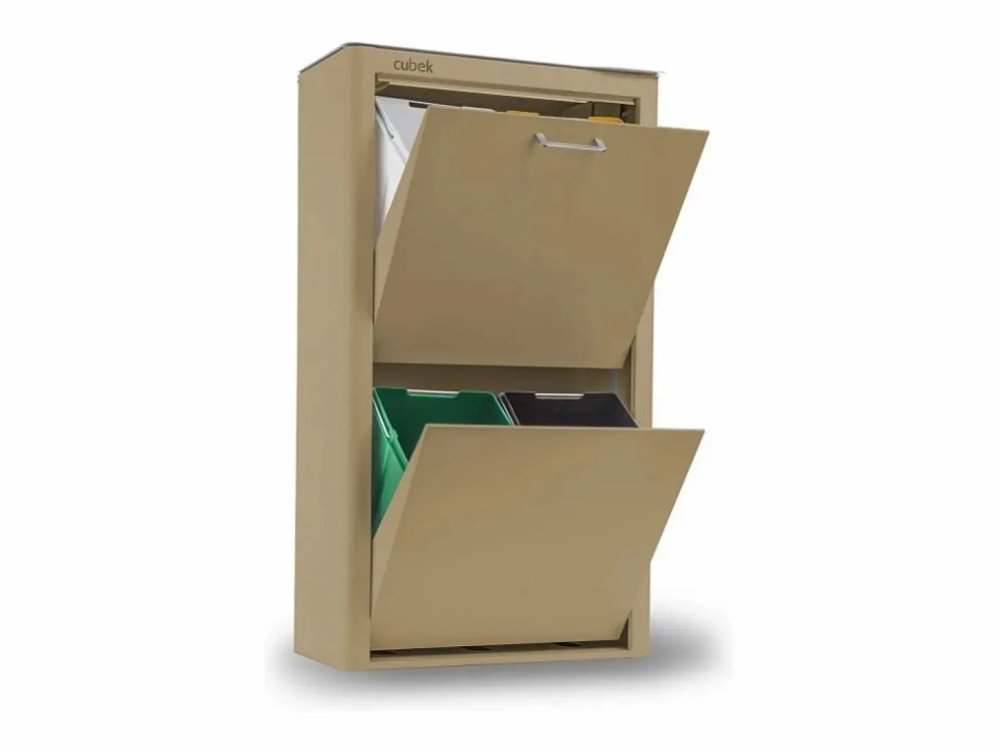 Cubo de basura para la cocina - Cubo de reciclaje - 4 compartimentos de 20L - CUBEK^Don Hierro Online
